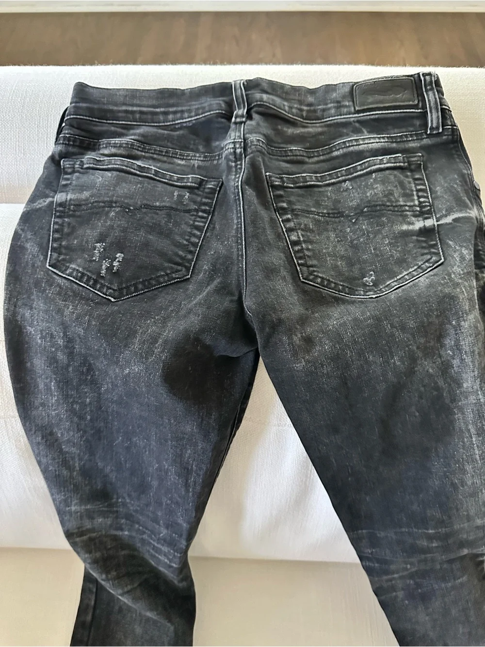 Diesel Black Distressed Skinny Jeans